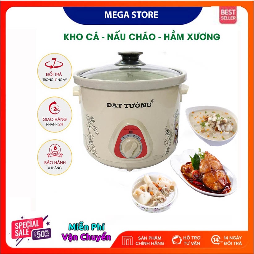 Bảo hành 12 tháng Nồi nấu cháo chậm - kho cá ,Nấu Cơm Đa Năng Cao Cấp - Lẩu Điện Mini Núm Xoay NHIỆT