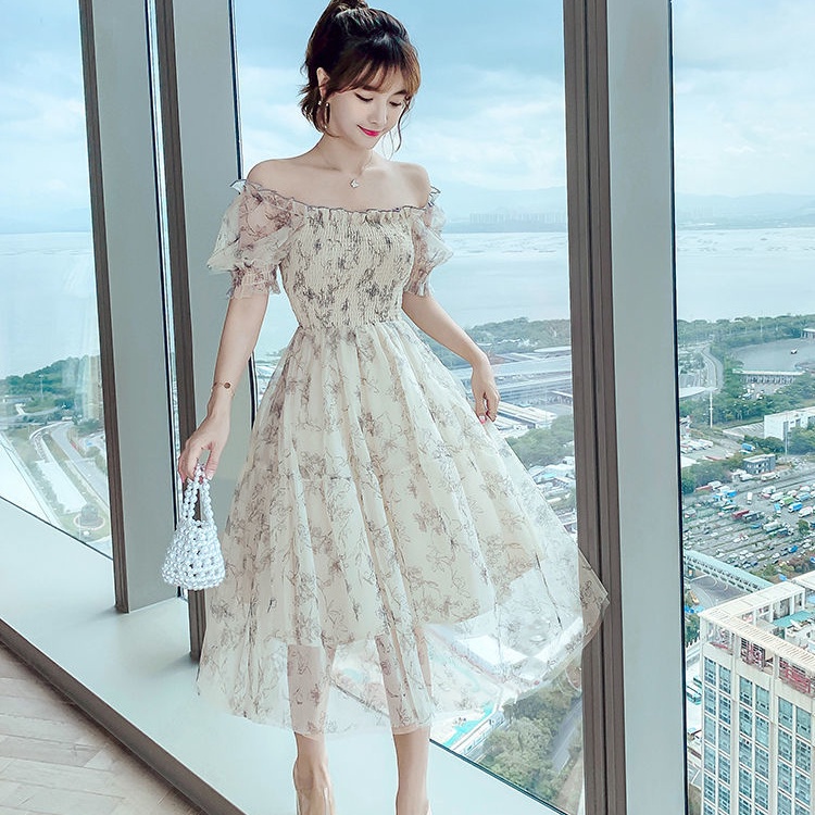Đầm hoa chiffon Perty xinh xắn duyên dáng phong cách Hàn Quốc