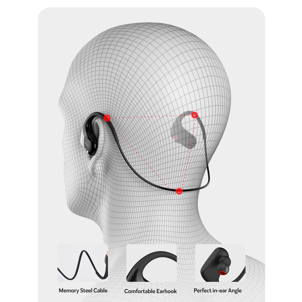 Tai Nghe Bluetooth Dacom Athlete G93 Chống Nước IPX7 Sử Dụng Pin 20 Giờ Tai nghe thể thao