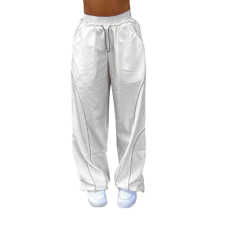 Quần Baggy Lưng Thấp Có Dây Rút Phong Cách Vintage Dành Cho Nữ Y2K