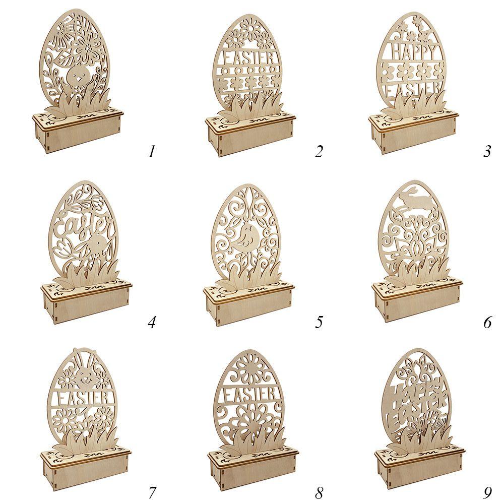 CONOPERY Đèn Ngủ LED Bằng Gỗ Hình Thỏ Phục Sinh Độc Đáo Trang Trí Nhà Cửa DIY