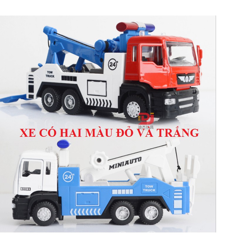 Xe ô tô cảnh sát cứu hộ mô hình tỉ lệ 1:50 đầu xe bằng sắt có âm thanh và đèn mở được cửa xe