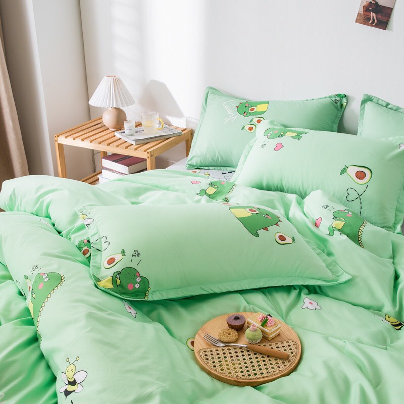 Bộ ga gối cottong poly set 5 món vỏ chăn cao cấp đủ kích thước m6 m8 2m