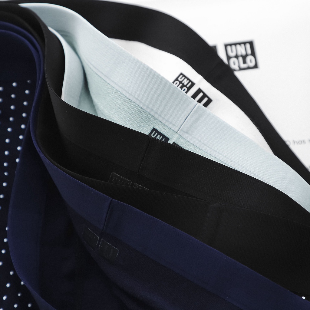Quần Lót  Nam BOXER UNIQLO ĐÙI Chất Vải Lụa Chấm Cotton 4 Chiều Cực Mịn Và Mát hàng xuất xịn chính hãng