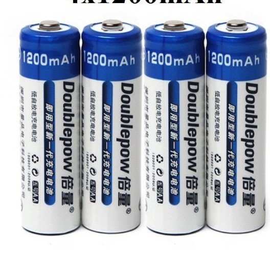 Vỉ 4 pin sạc AA  1200 mAh Doublepow