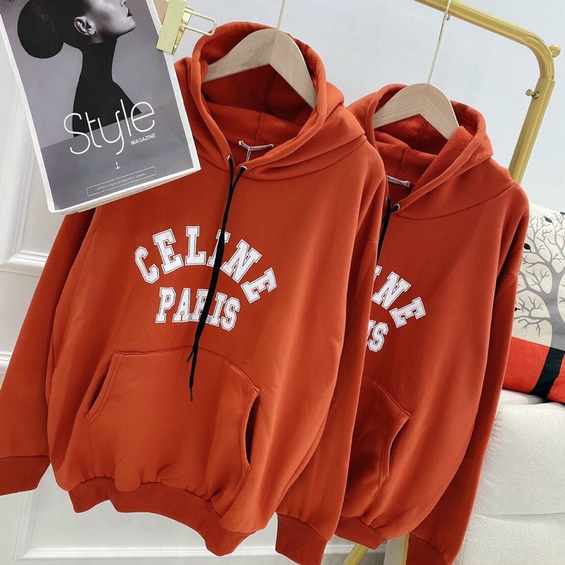 Áo hoodies Celine màu đỏ | BigBuy360 - bigbuy360.vn
