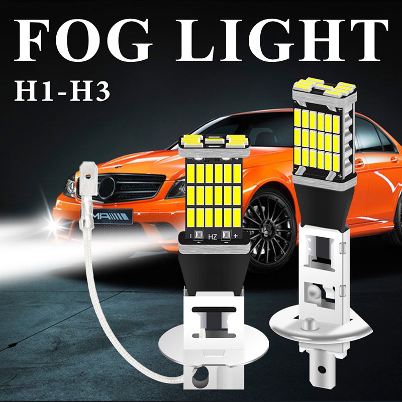 Đèn Pha Chạy Ban Ngày Kevanly 45 Bóng LED H1 H3 3014 12V Cho Xe Hơi