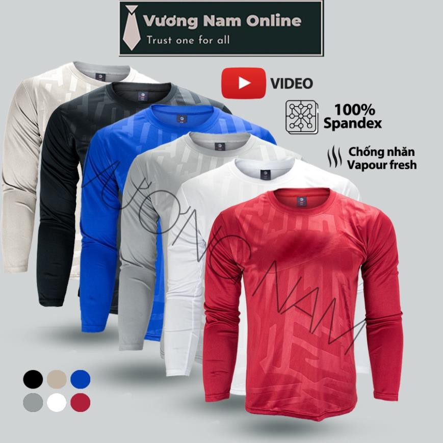 ÁO THUN NAM BODY CỔ TRÒN THỂ THAO DÀI TAY VẢI CO GIÃN 4 CHIỀU CÓ SIZE LỚN từ 40kg - 80kg - VIDEO ་