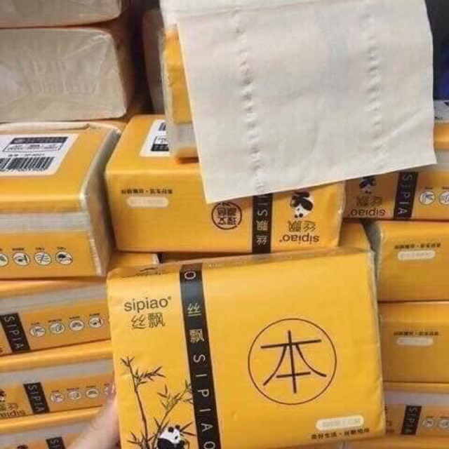 Thùng 30 gói giấy ăn gấu trúc sipiao