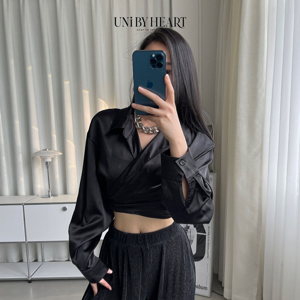 Áo sơ mi lụa Satin Shirt SMI002 thiết kế chất liệu lụa cao cấp, nhiều màu - Uni By Heart