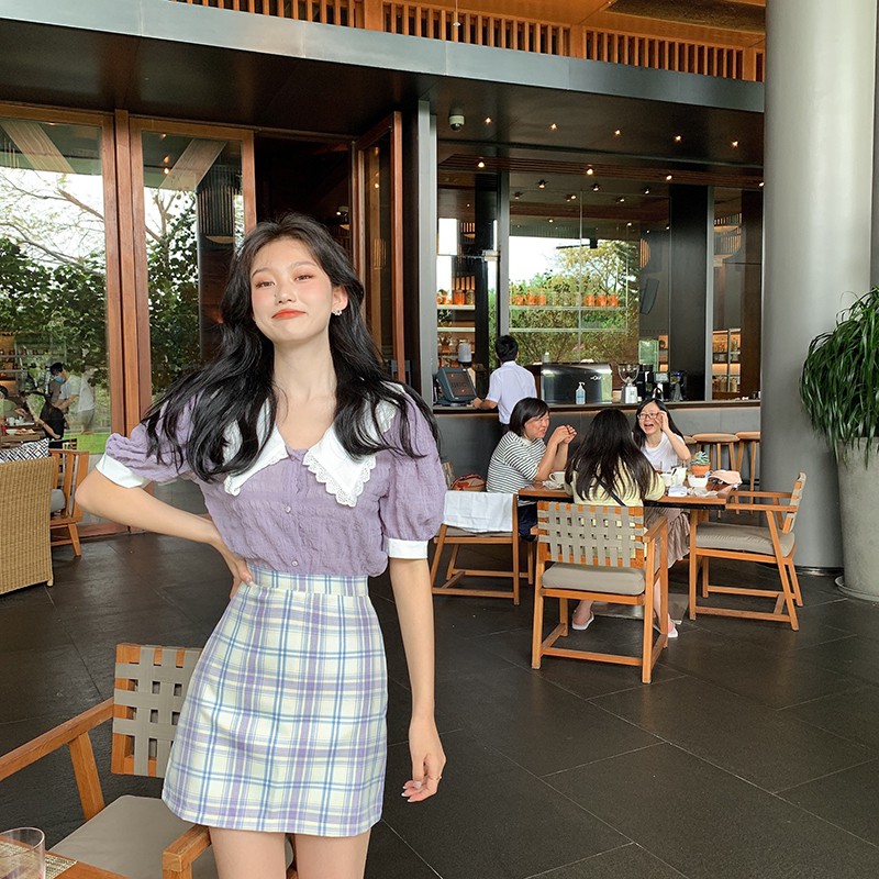 Áo Sơ Mi Tay Ngắn Kiểu Hàn Quốc Thời Trang Mùa Hè Cho Nữ