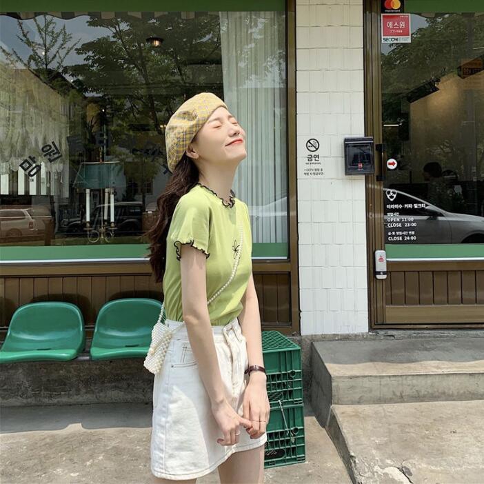 Áo Thun Ngắn Tay Thêu Họa Tiết Xinh Xắn Với 3 Màu Sắc Chọn Lựa | BigBuy360 - bigbuy360.vn