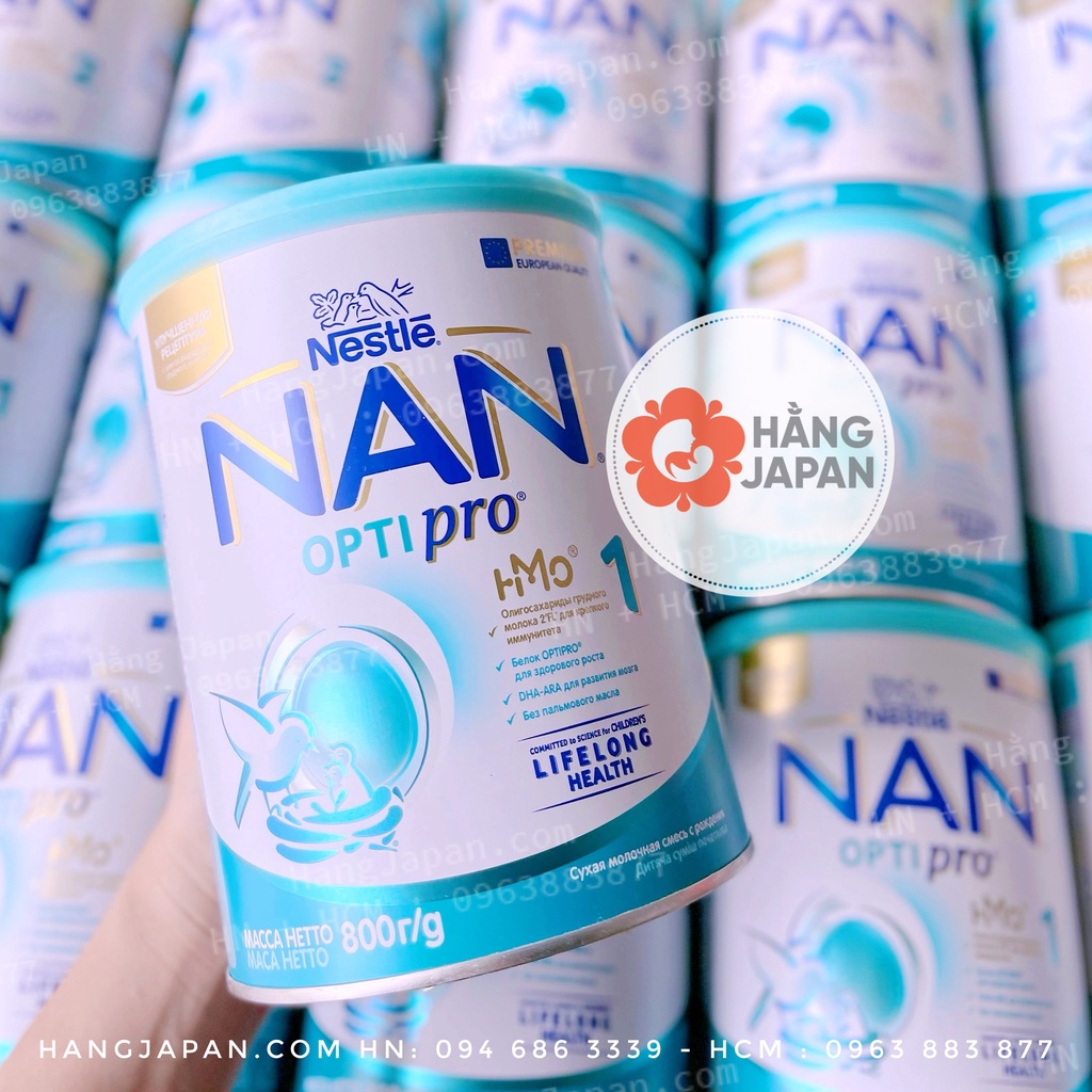 Sữa Nan optipro HMO của Nga số 1,2,3,4 mẫu mới 800g