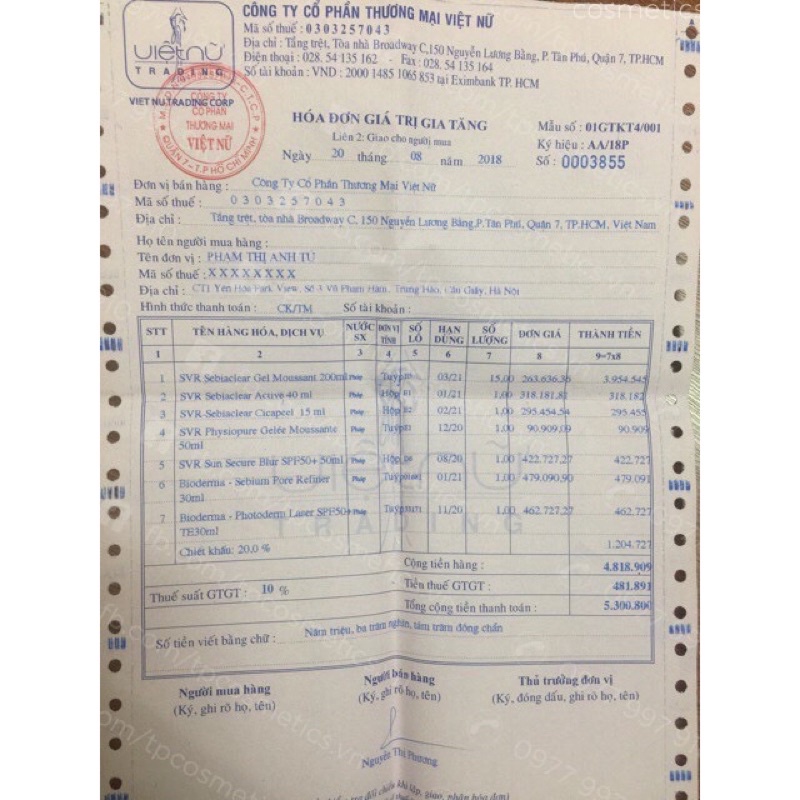 [FREE SHIP] Kem Dưỡng Ngừa Mụn Kiềm Dầu SVR Sebiaclear Mat+