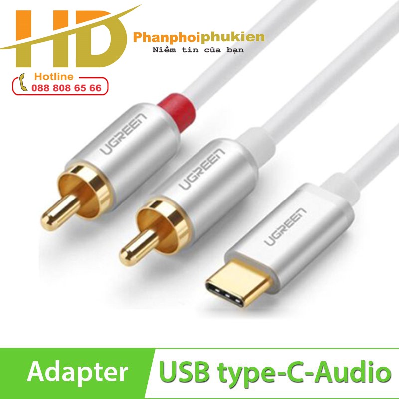 Cáp USB Type C 3.1 to RCA 1,5M Ugreen 30735