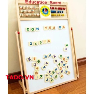 Bảng chữ số toán học 2 mặt bằng gỗ gắn nam châm cho bé GD812