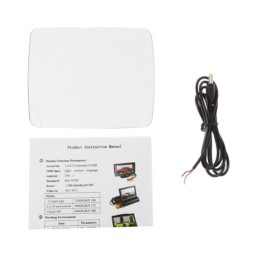 Màn hình hiển thị LCD 4.3 inch gấp lại được cho camera lùi xe