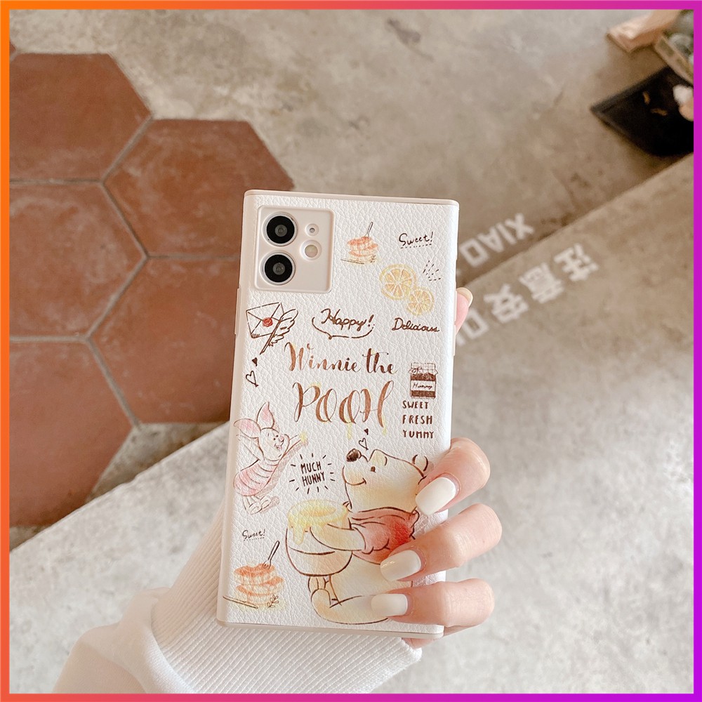 Hoạt Hình Ốp Điện Thoại Da Hình Gấu Đáng Yêu Cho Iphone 12mini 11pro Max | BigBuy360 - bigbuy360.vn