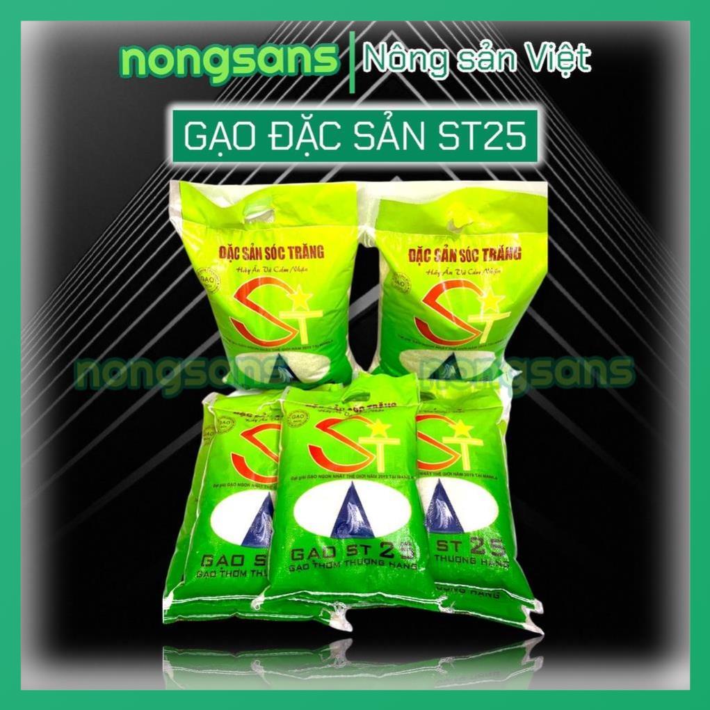 Gạo ST25 𝐁𝐀𝐎 𝟓𝐊𝐆 Đặc sản Sóc Trăng dẻo thơm thượng hạng