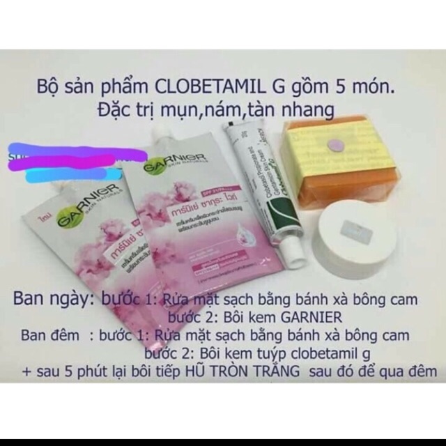 Kem nám clobetamil G ( thái lan )