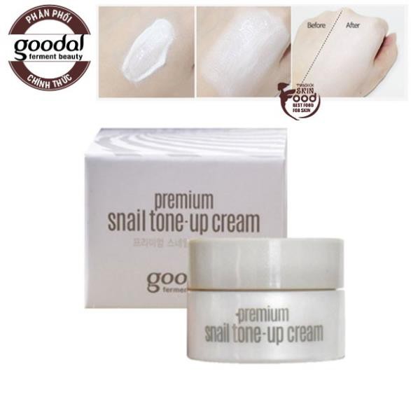 Kem Dưỡng Trắng Da ⚜️FREESHIP⚜️ Kem dưỡng Nâng Tone Da Tức Thì Ốc Sên Goodal Premium Snail Tone-Up Cream 10ml