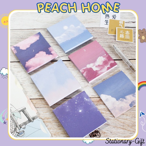 Giấy Note Ghi Chú MÂY TRỜI Cực CHILL và Lãng Mạn Tập Viết Nhớ Dành Cho Học Sinh Họa Tiết Cute Xinh Xắn