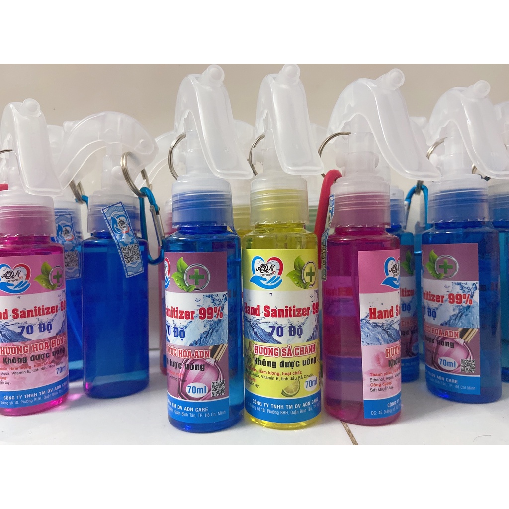 Chai xịt Móc khoá mini- có kèm dung dịch / xịt cồn/ xịt khuẩn ,Móc khoá treo xe mini nhiều hương thơm