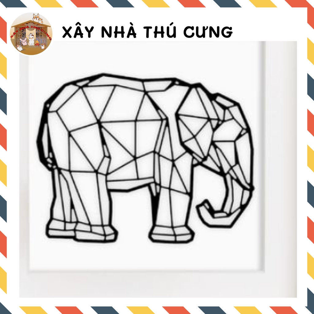 Tranh dán tường dập nổi 3D nhựa cao cấp hình con vật decol - trang trí phòng ngủ, phòng khách, cửa hàng - ms37