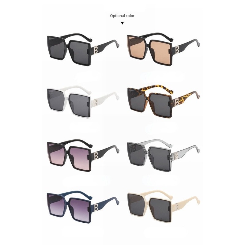 Kính Chống Nắng Gọng Vuông Bản Lớn Nhiều Màu Sắc Thời Trang Phong Cách Hàn Quốc