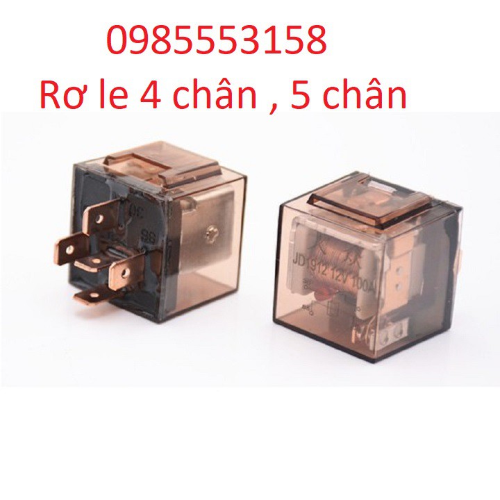 Rơle 4 chân, 5 chân  điện 12v-24v công suất 80-100A cao cấp