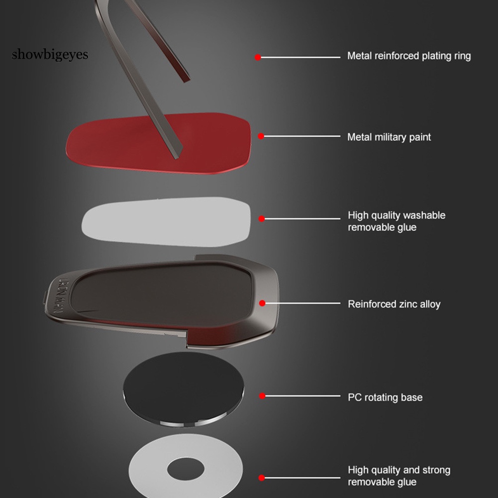 Giá Đỡ Điện Thoại Kim Loại Siêu Mỏng Xoay 360 Độ Chống Trượt Tiện Dụng