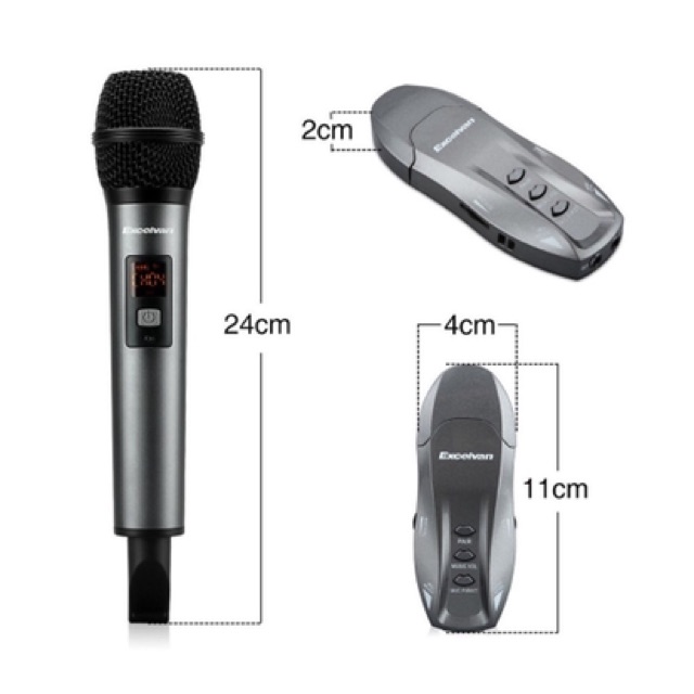 Mic Karaoke Không Dây Excelvan K18V - Bảo Hành 6 Tháng