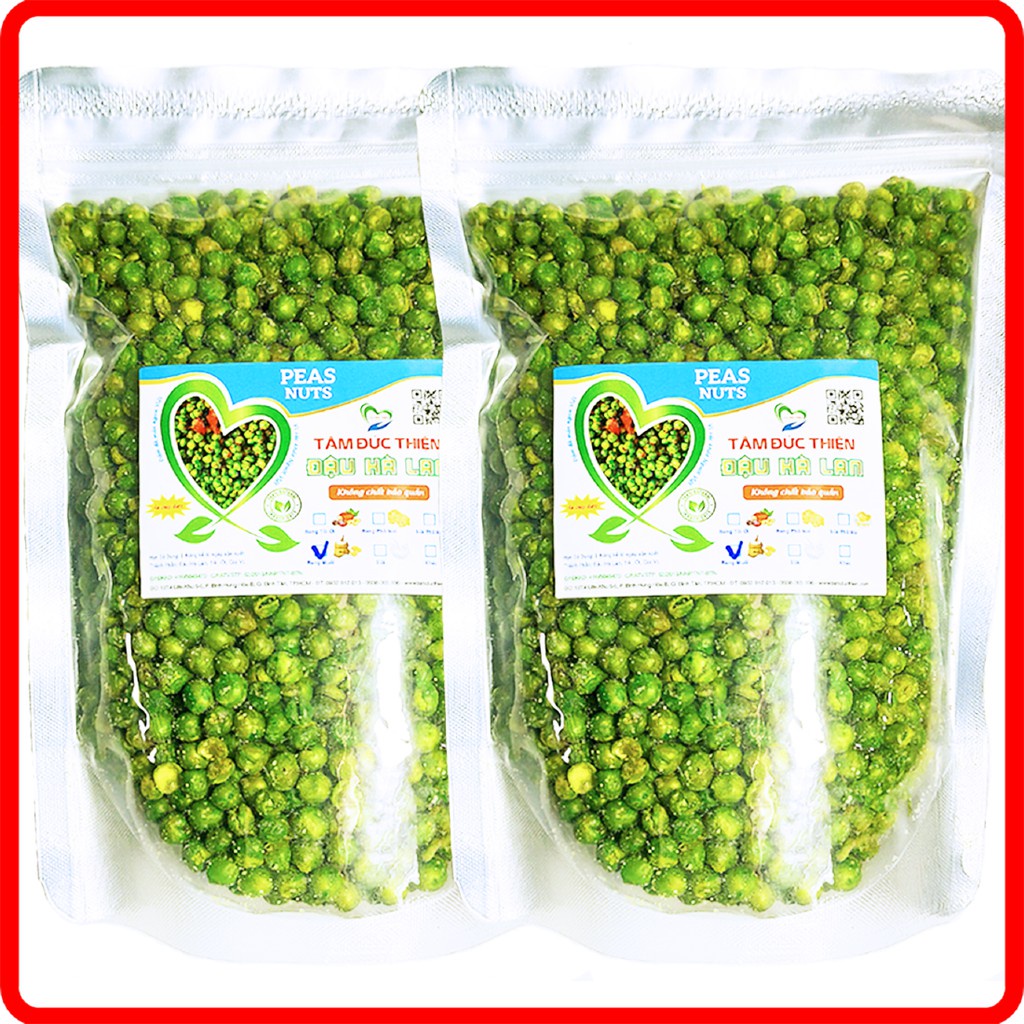 Combo 1KG Đậu Hà Lan Rang Muối - Hà Lan Muối Tâm Đức Thiện (2 x Túi 500GR)