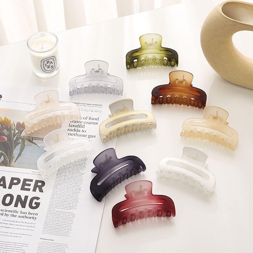 Kẹp Tóc Càng Cua Hình Bán Nguyệt Lấp Lánh Chất Liệu Acrylic Cho Nữ