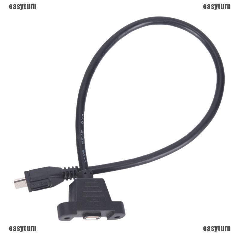 [ĐẦY ĐỦ]Micro USB 2.0 Male to Female connector Adapter Cable With Panel Mount Hole