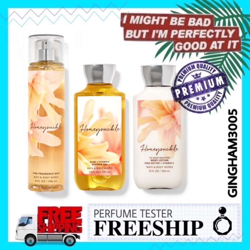 ✦GH✦ Xịt thơm toàn thân Bath &amp; Body Works mùi Honeysuckle 30ml/50ml/100ml