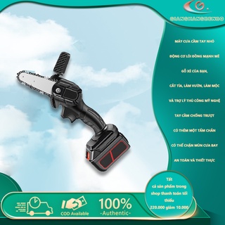 Máy cưa gỗ gia đình cầm tay nhỏ Máy cưa tỉa mini cầm tay pin sạc pin Lithium Máy cưa xích điện mini Máy cưa xích điện nh