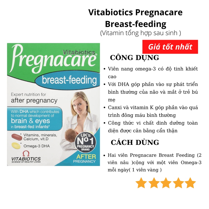 Vitamin tổng hợp sau sinh Pregnacare Breast-feeding 84v