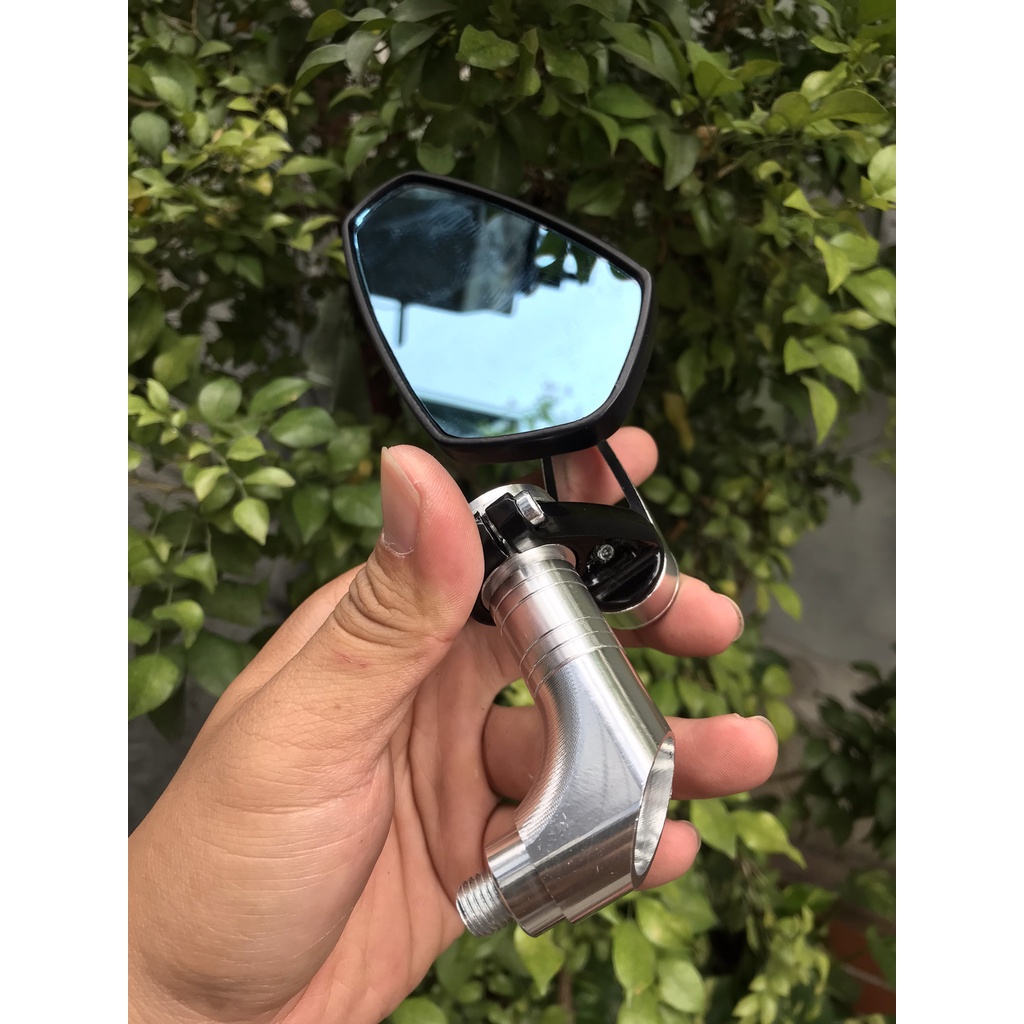 Gương xe máy, Kính CRG chân xéo 3D Nhôm CNC phụ kiện kính xe máy