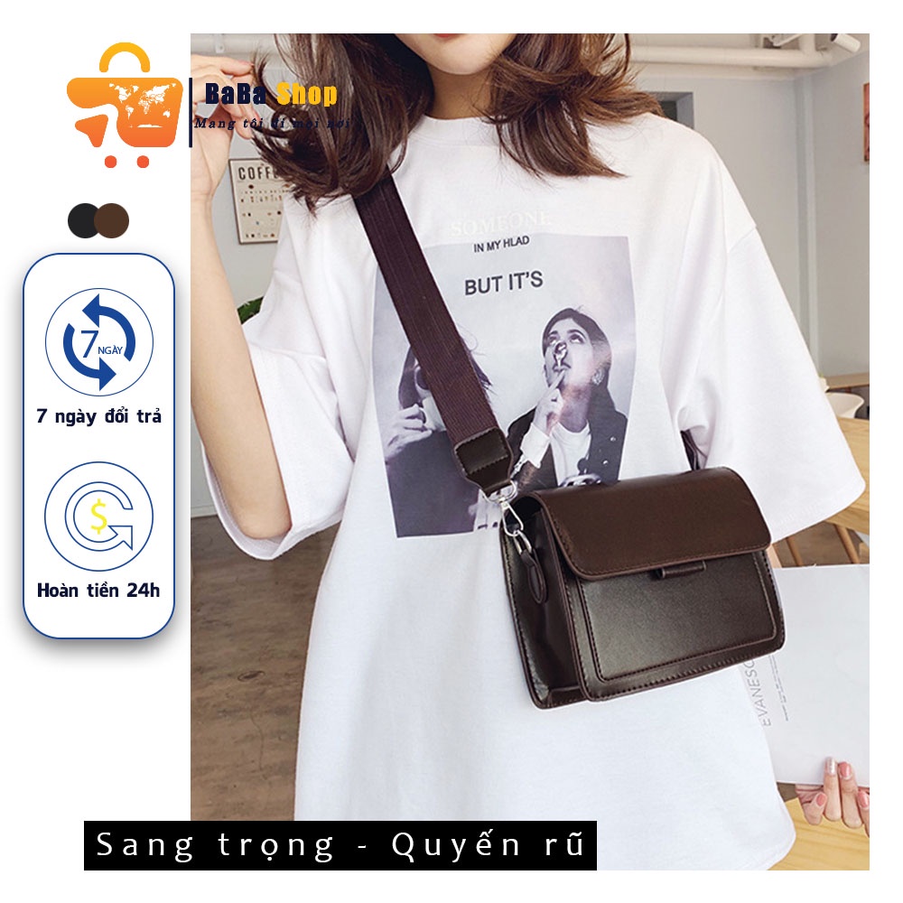Túi Xách Nữ Đeo Chéo siêu rẻ, siêu đẹp, kiểu dáng bassic dễ phối đồ, Chất liệu da PU, Túi xách đi chơi đi học. BaBa Shop