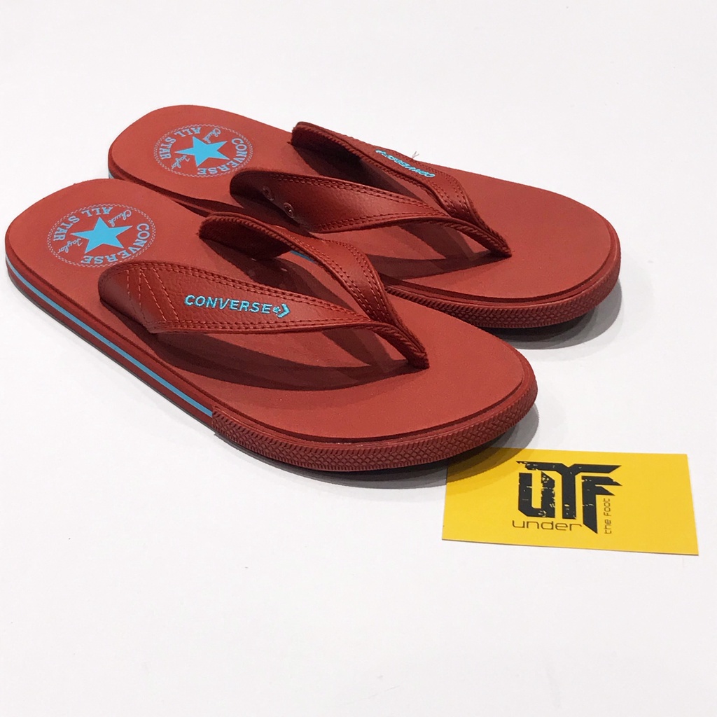 Dép converse đỏ quai da chính hãng