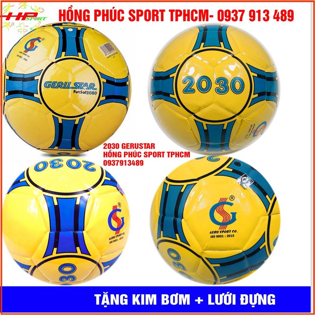 Bóng đá sân cỏ nhân tạo Futsal 2030 Gerustar vàng chính hãng