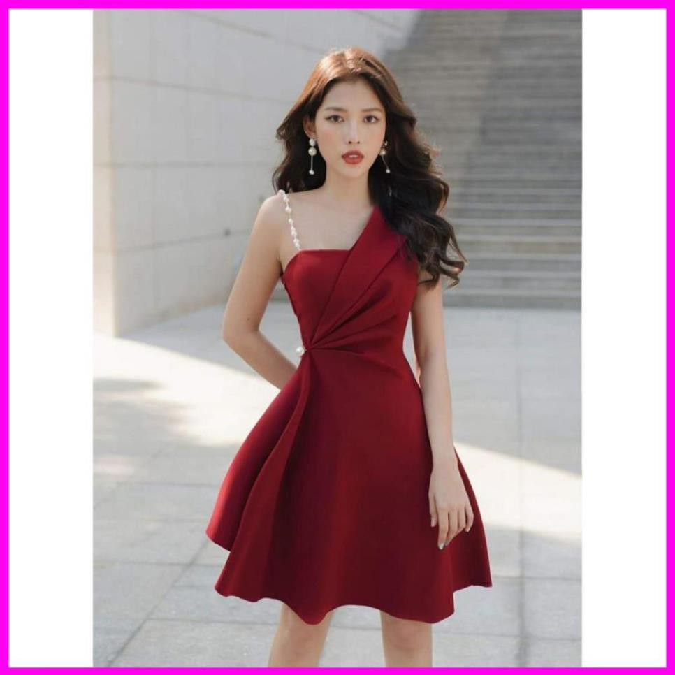 [ Freeship ] Đầm dự tiệc 1 dây vai đính chuỗi sang trọng quý phái Đầm nữ dự tiệc | BigBuy360 - bigbuy360.vn