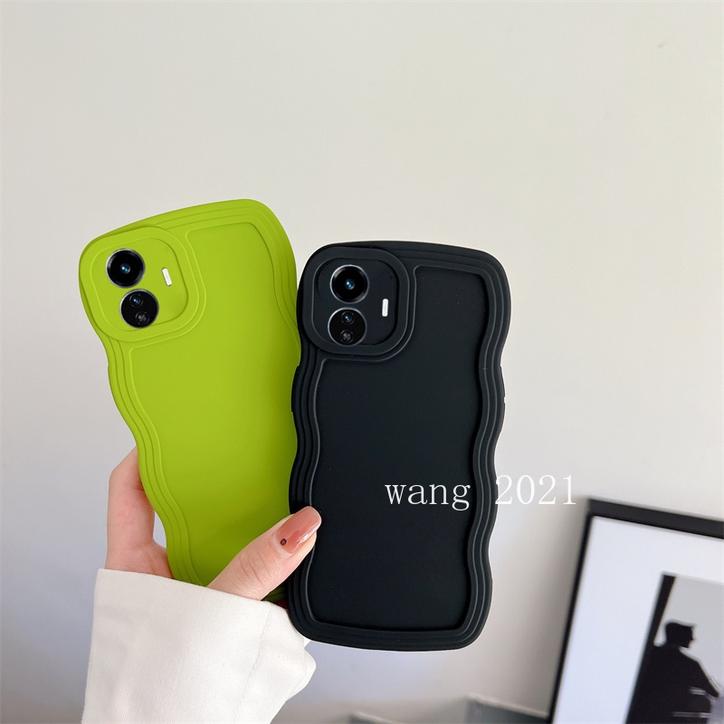 Ốp Điện Thoại Silicone Mềm Họa Tiết Gợn Sóng Đơn Giản Cho VIVO Y02s Y77 5G