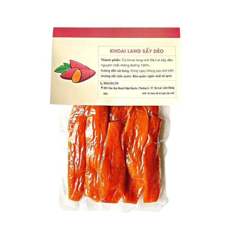 Khoai lang sấy dẻo không đường 300gr NutiFarm rau củ sấy đặc sản đà lạt