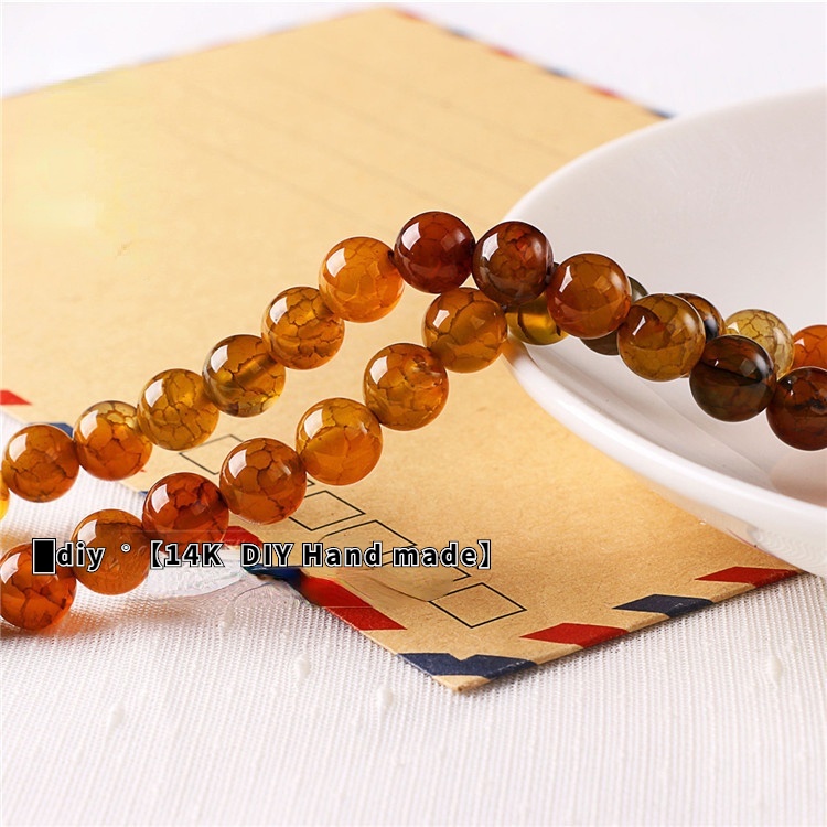 █diy●Chuỗi Hạt Đá Mã Não Tự Nhiên Hình Rồng Độc Đáo
