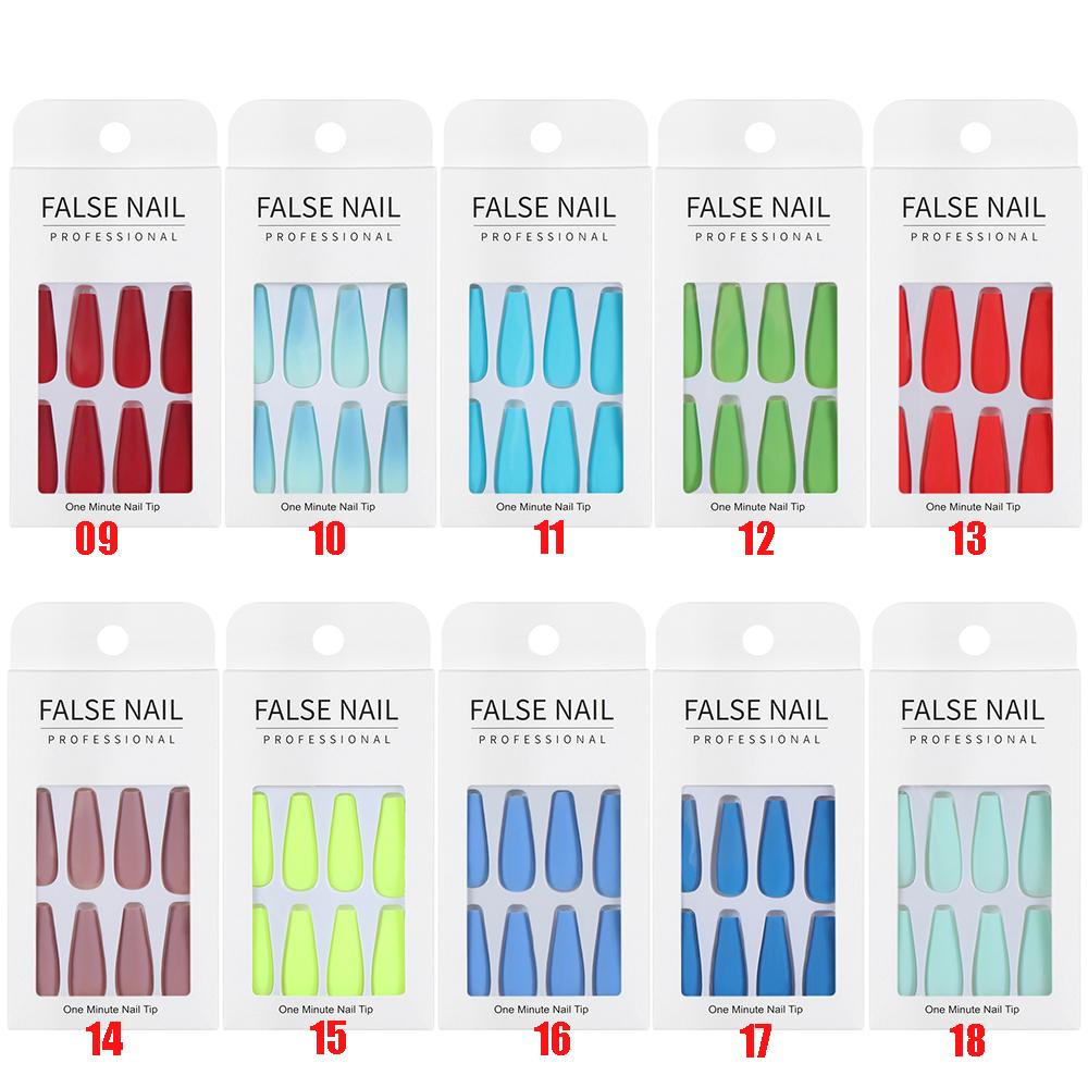 Hộp 20 Móng Tay Giả Múa Ba Lê Dáng Dài Thời Trang Cho Nữ