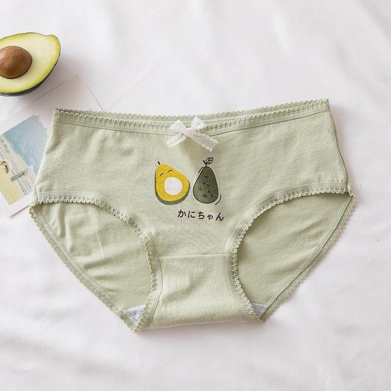 [Giá sỉ] QUẦN LÓT COTTON HỌA TIẾT TRÁI BƠ DỄ THƯƠNG