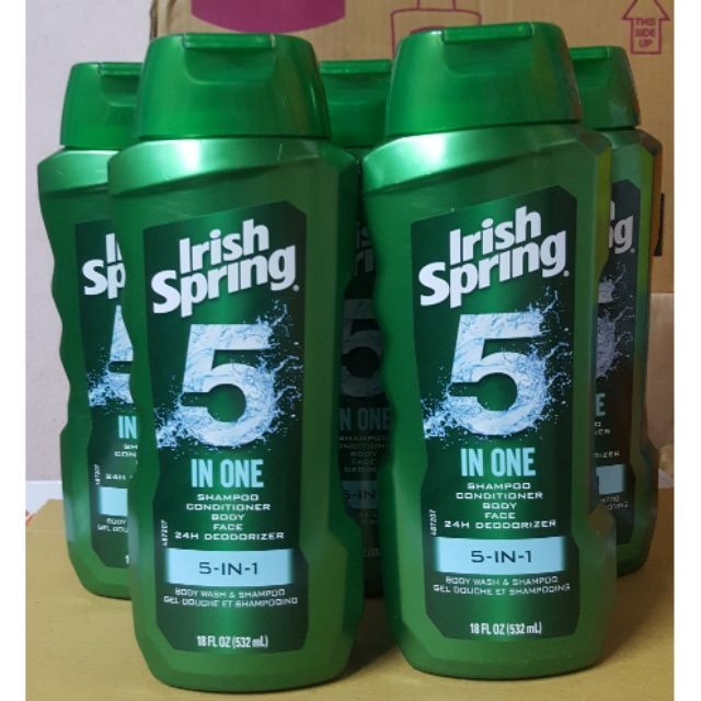 Gel Tắm - Gội - Xả - Rửa Mặt - Dưỡng Thể  Irish Spring 5 in 1 532ml