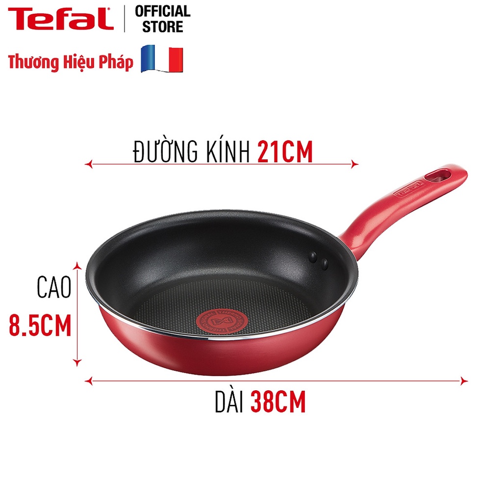 Chảo chiên chống dính đáy từ Tefal So Chef 21/24/28cm  - Công nghệ Thermor-spot cảnh báo nhiệt - Hàng chính hãng